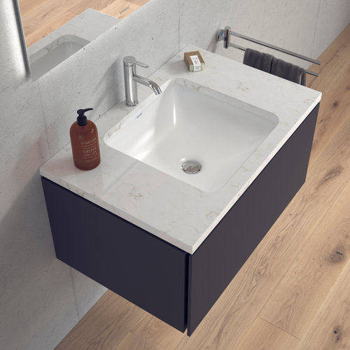 Starck 3 Ceramic Square Undermount Bathroom Sink With Overflow 